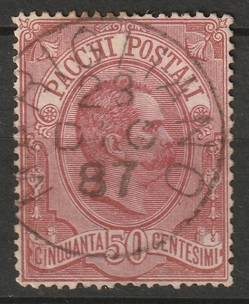 Italy 1884 Sc Q3 parcel post used Marigliano CDS