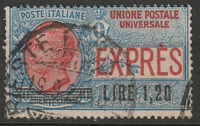 Italy 1921 Sc E10 express used