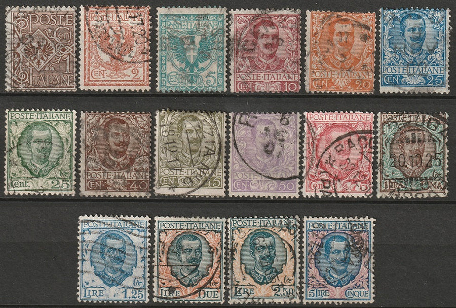 Italy 1901-26 Sc 76-91 complete set used