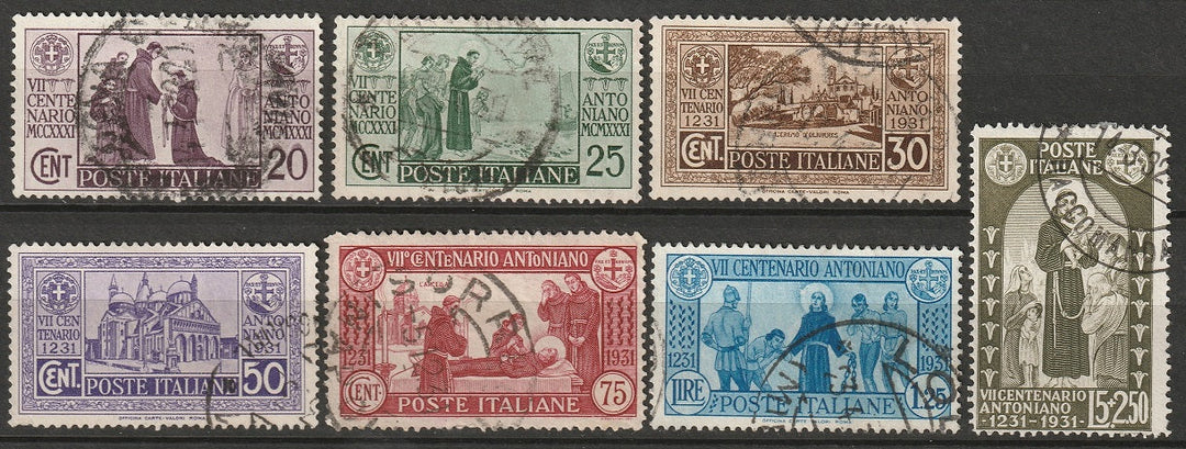 Italy 1931 Sc 258-64 complete set used