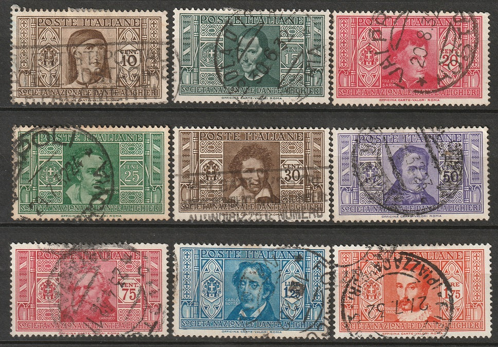 Italy 1932 Sc 268-76 partial set used