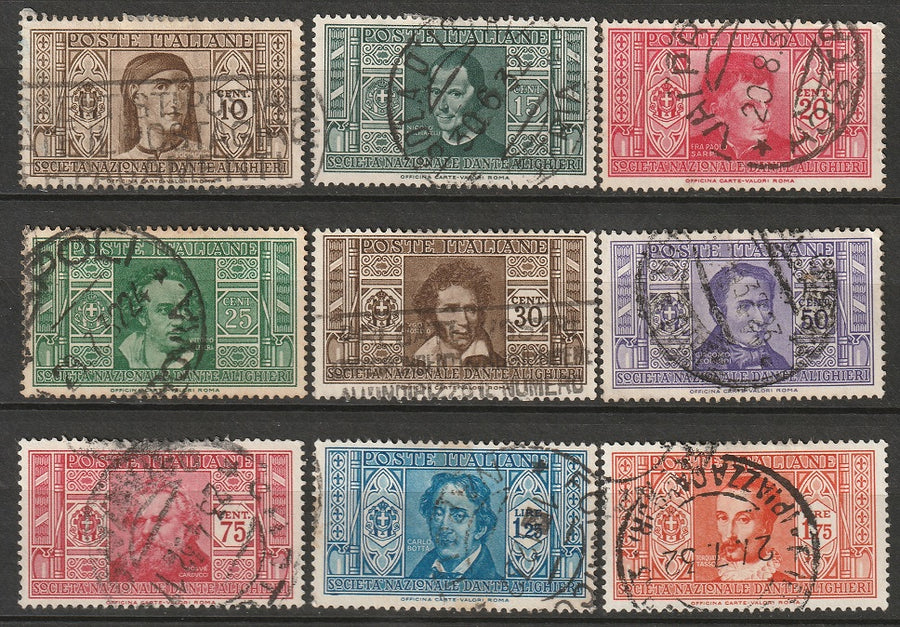 Italy 1932 Sc 268-76 partial set used