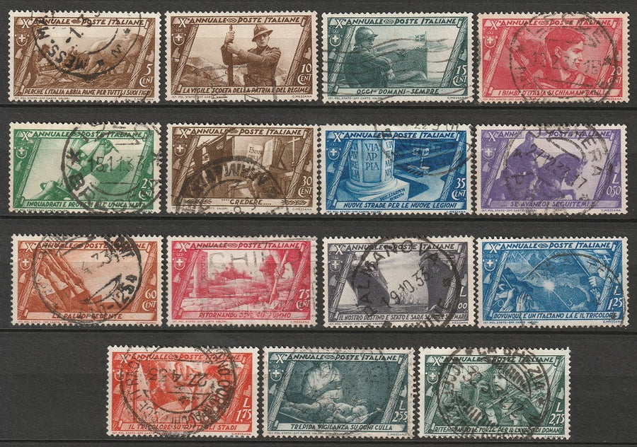 Italy 1932 Sc 290-304 partial set used