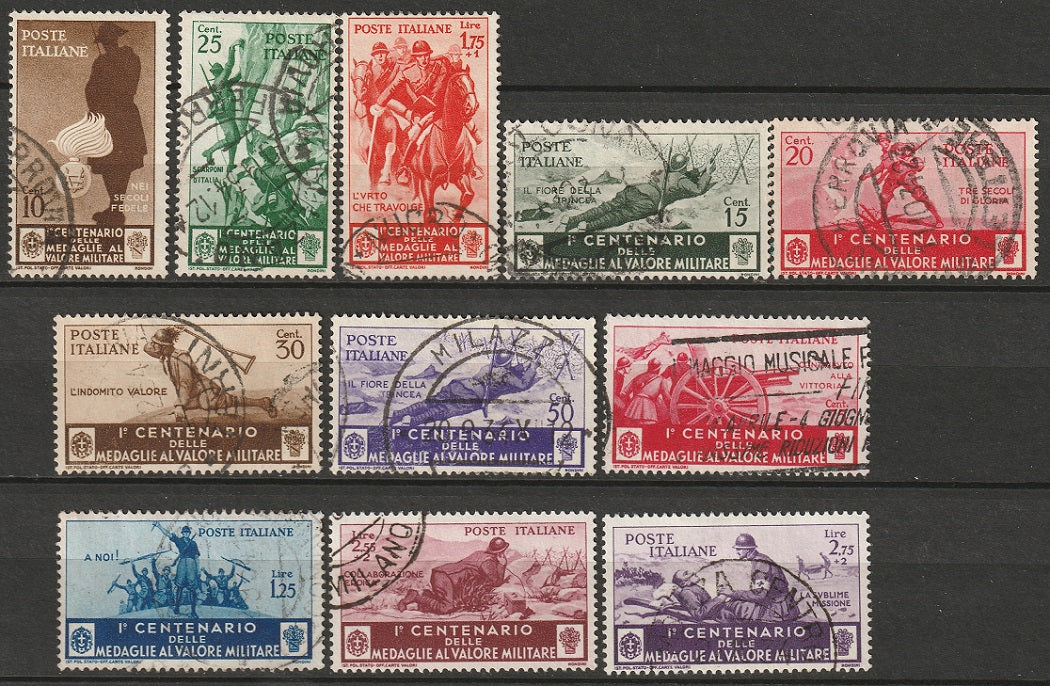 Italy 1934 Sc 331-41 complete set used