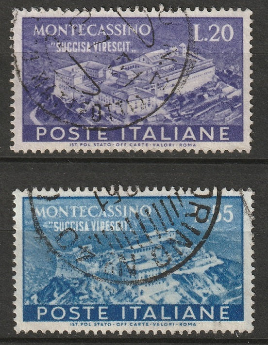 Italy 1951 Sc 579-80 set used