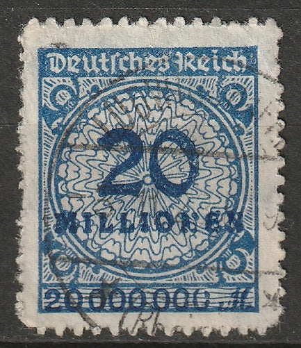 Germany 1923 Sc 302 roulette used