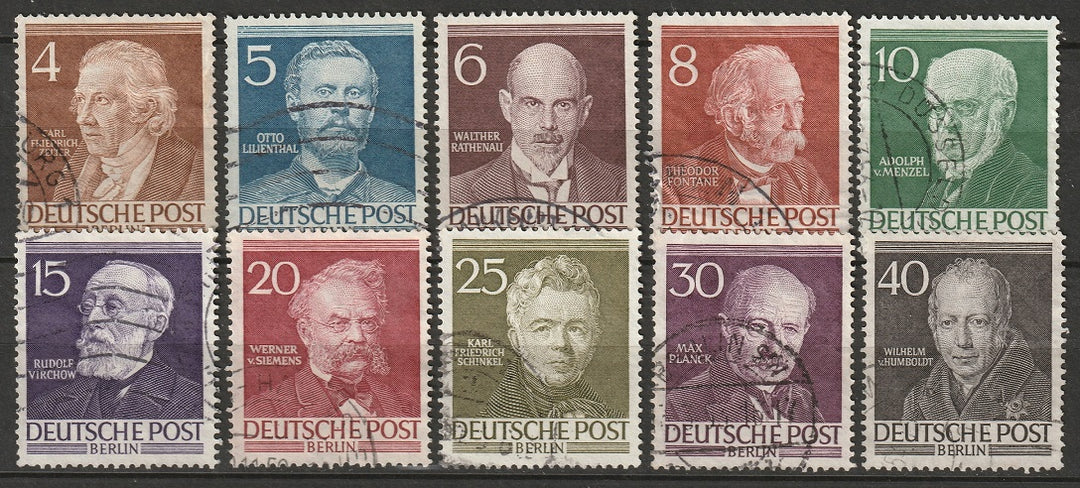 Berlin 1952 Sc 9N84-93 complete set used