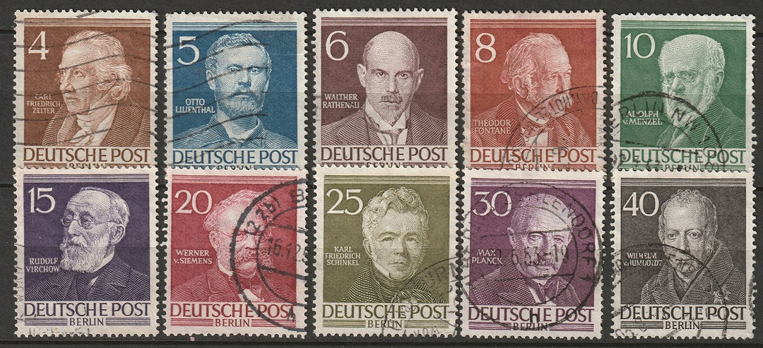 Berlin 1952 Sc 9N84-93 complete set used