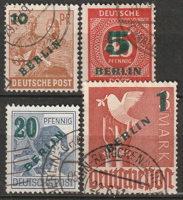 Berlin 1949 Sc 9N64-7 set used