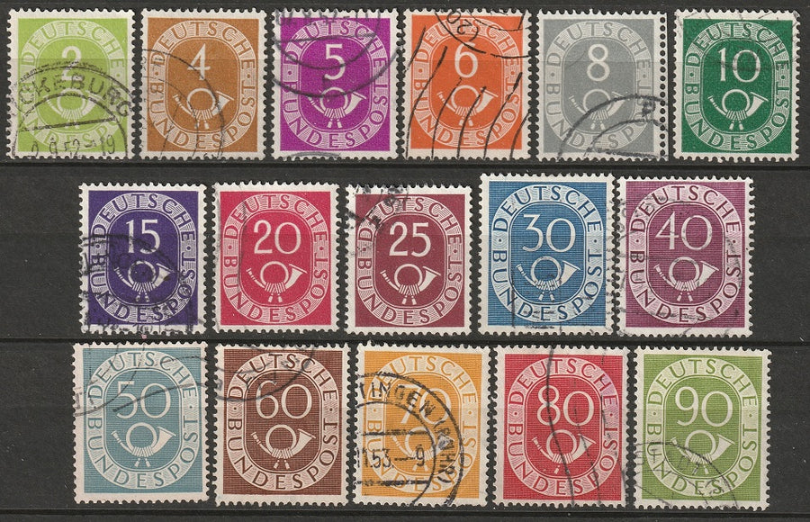 Germany 1951 Sc 670-85 complete set used