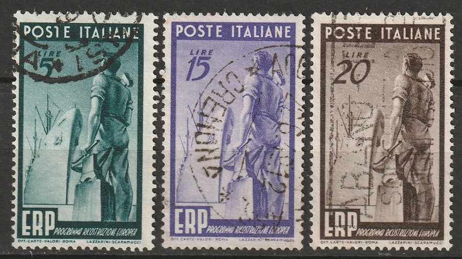 Italy 1949 Sc 515-7 set used