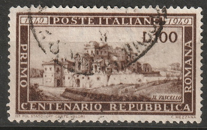 Italy 1949 Sc 518 used small thin