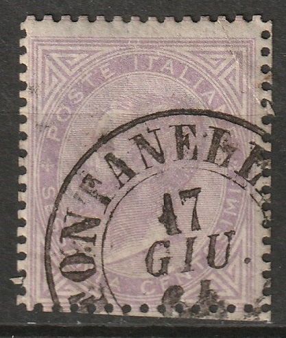 Italy 1863 Sc 32 used De La Rue printing Fontanelle CDS