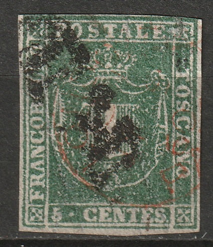 Italy Tuscany 1860 Sc 18 used signed