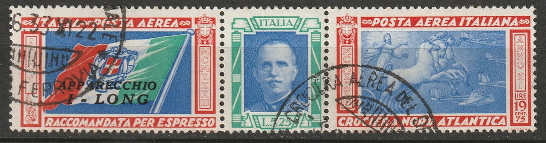 Italy 1933 Sc C48 air post Crociera Nord Atlantica "I-LONG" (Ulisse Longo) used