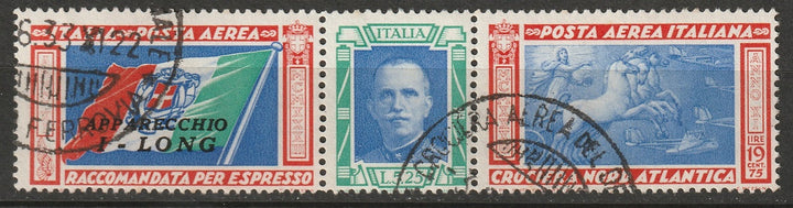 Italy 1933 Sc C48 air post Crociera Nord Atlantica "I-LONG" (Ulisse Longo) used