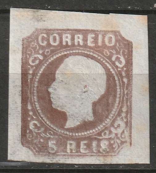 Portugal 1862 Sc 12a MH type II toning spots wide margins