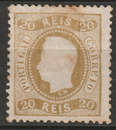 Portugal 1867 Sc 27 MNG toning spots