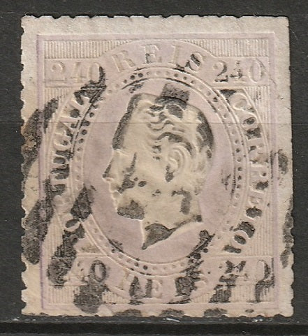 Portugal 1873 Sc 49 used damaged perfs