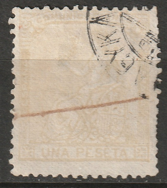 Spain 1873 Sc 198 used faded