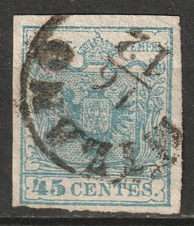 Lombardy Venetia 1850 Sc 6c used type II Milano CDS