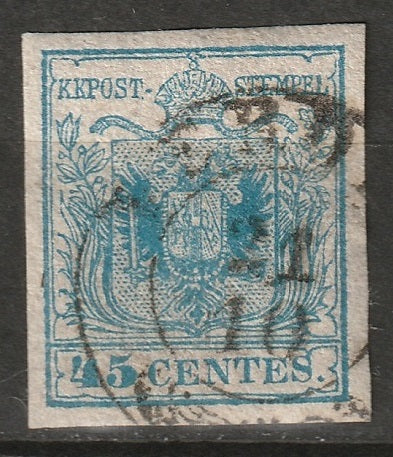 Lombardy Venetia 1850 Sc 6 used type III Verona CDS