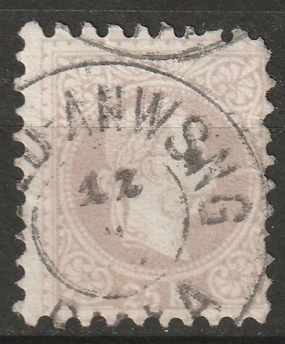 Austria 1867 Sc 32 used grey lilac coarse print Geld-Answsg (money transfer) CDS