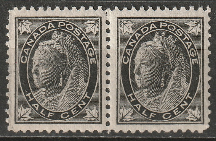 Canada 1897 Sc 66 pair MNH