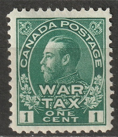 Canada 1915 Sc MR1 war tax MH some disturbed gum