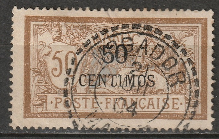 French Morocco 1903 Sc 20 used Mogador CDS