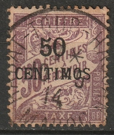 French Morocco 1896 Sc J4 postage due used toned