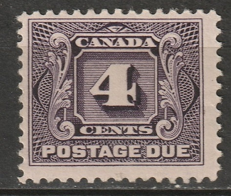 Canada 1928 Sc J3 postage due MH* disturbed gum