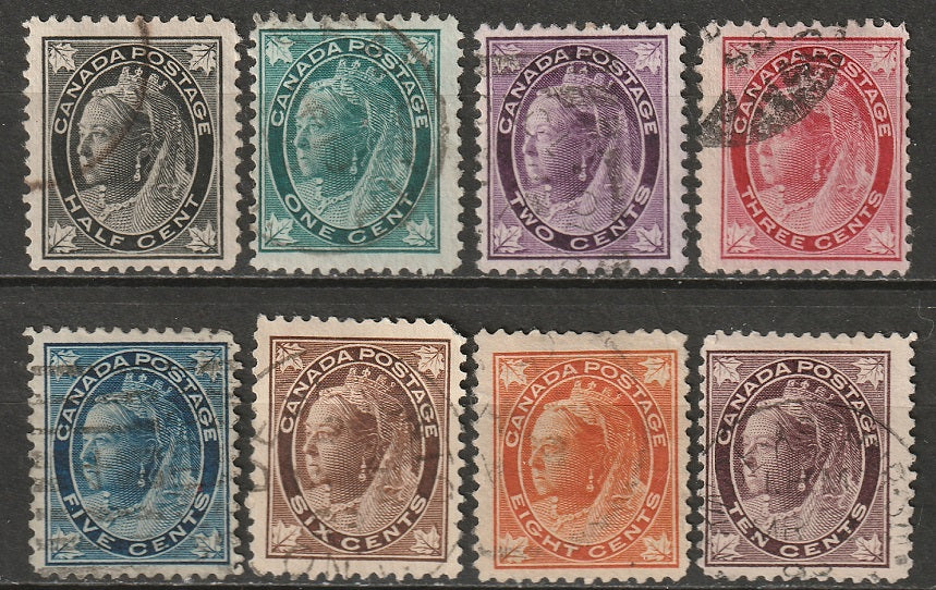 Canada 1897 Sc 66-73 complete set used