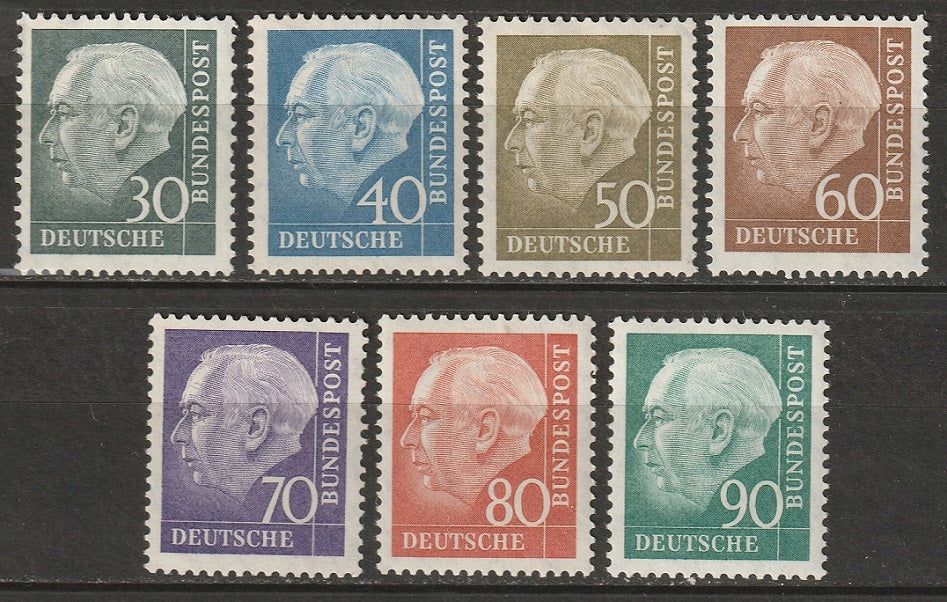 Germany 1956 Sc 755-61 set MNH** (owners mark on back)