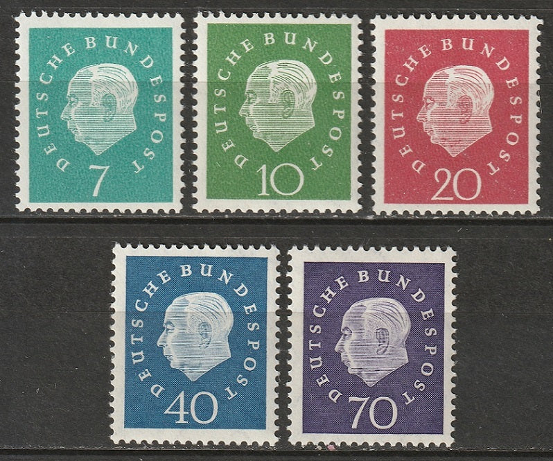 Germany 1959 Sc 793-7 set MNH**