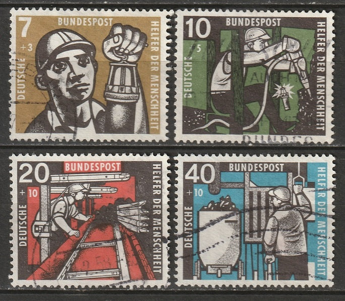 Germany 1957 Sc B356-9 set used