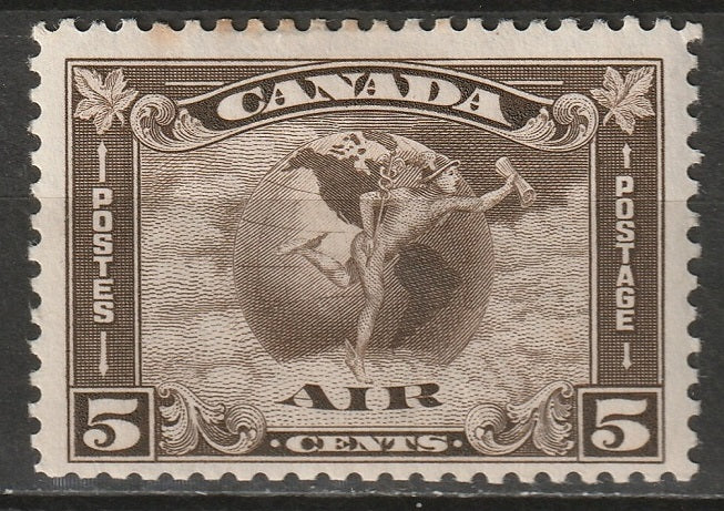 Canada 1930 Sc C2 air post MH* toning spots