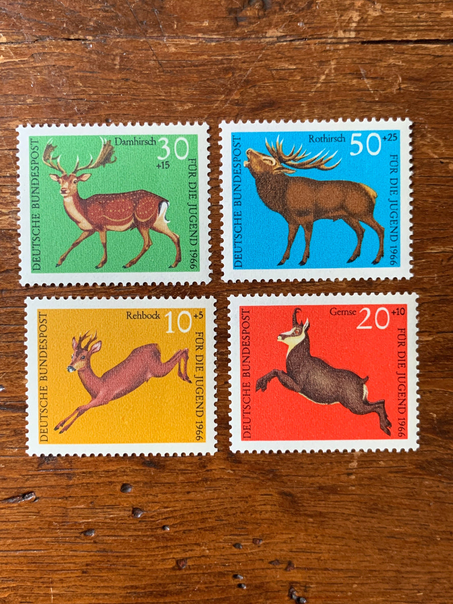 West Germany - Original Vintage Postage Stamps- 1960s- Animals