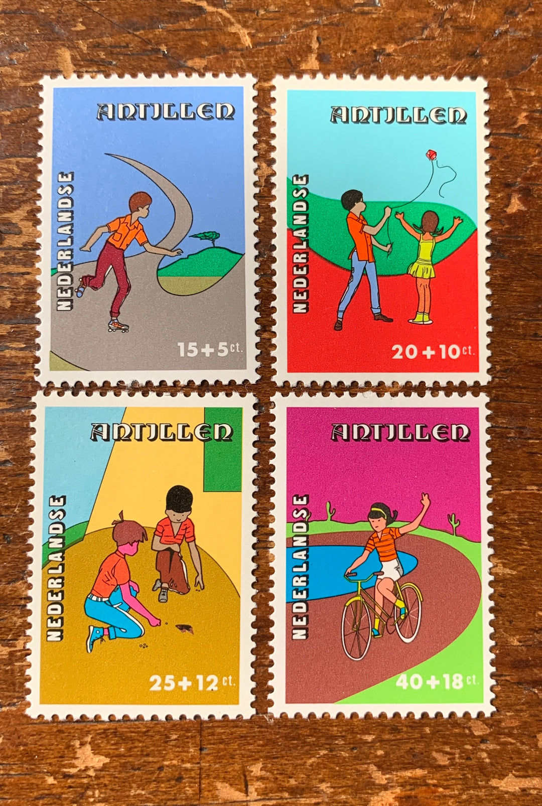 Netherlands Antilles- Original Vintage Postage Stamps- 1978 Children