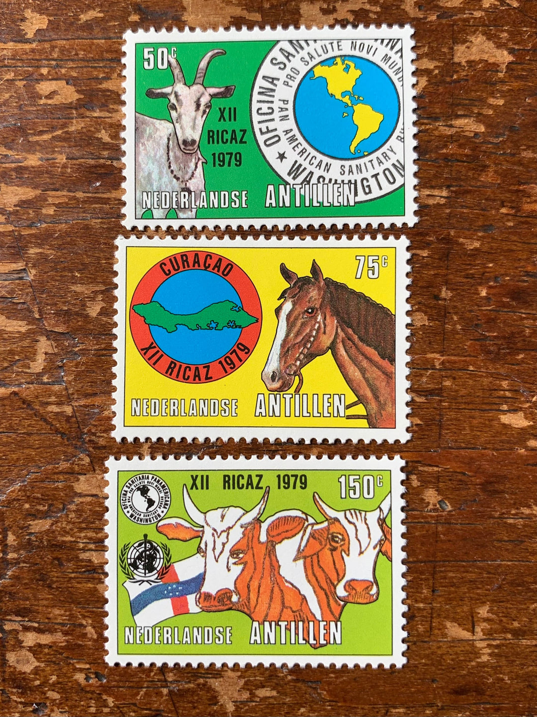 Netherlands Antilles- Original Vintage Postage Stamps-1979 Agriculture