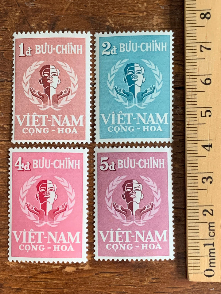 Vietnam - Original Vintage Postage Stamps- 1958 UN Day- for the collector, artist or crafter