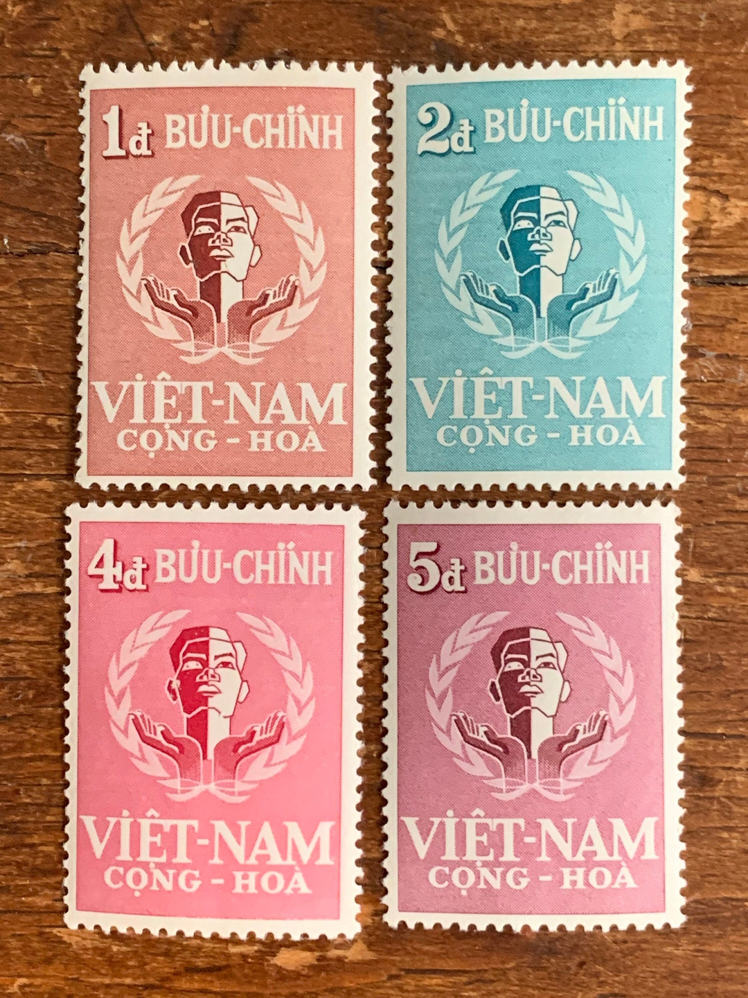 Vietnam - Original Vintage Postage Stamps- 1958 UN Day- for the collector, artist or crafter