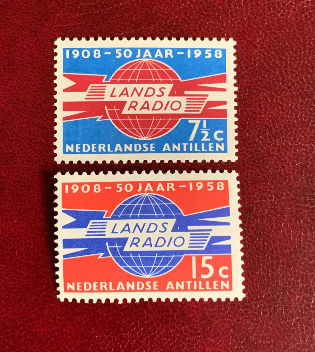 Netherlands Antilles- Original Vintage Postage Stamps-1958 Radio