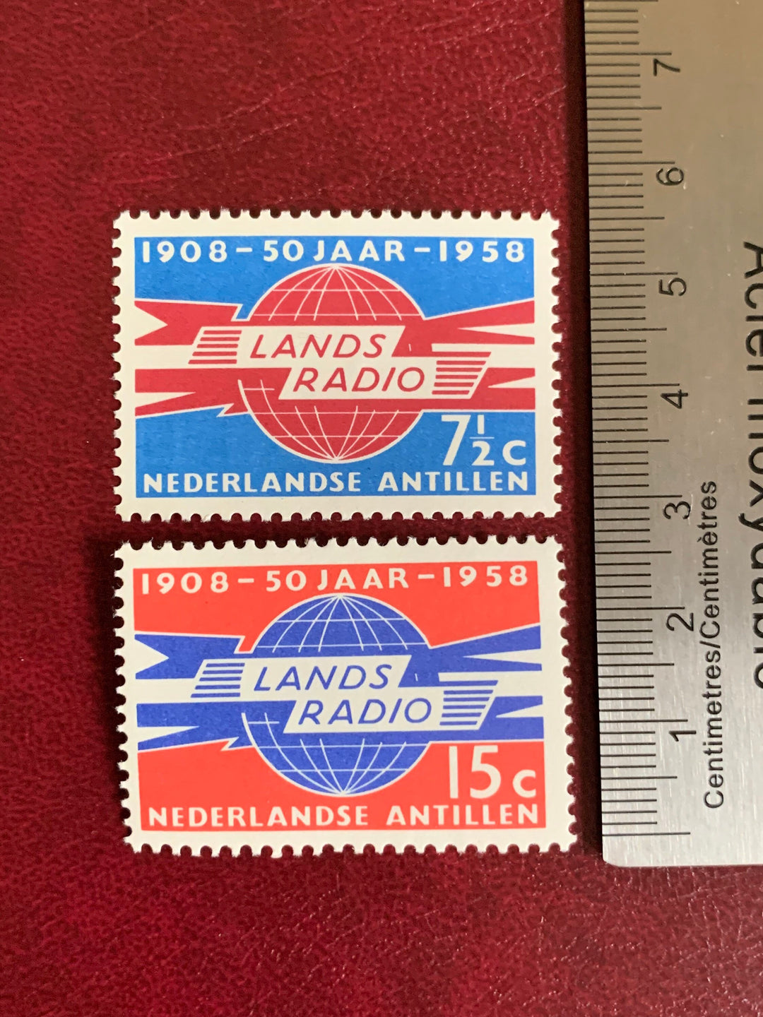 Netherlands Antilles- Original Vintage Postage Stamps-1958 Radio