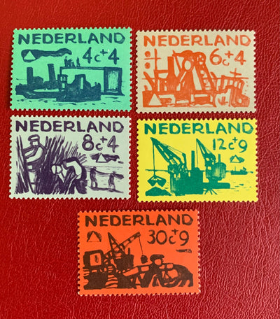 Netherlands - Original Vintage Postage Stamps- 1959 Summer Stamps