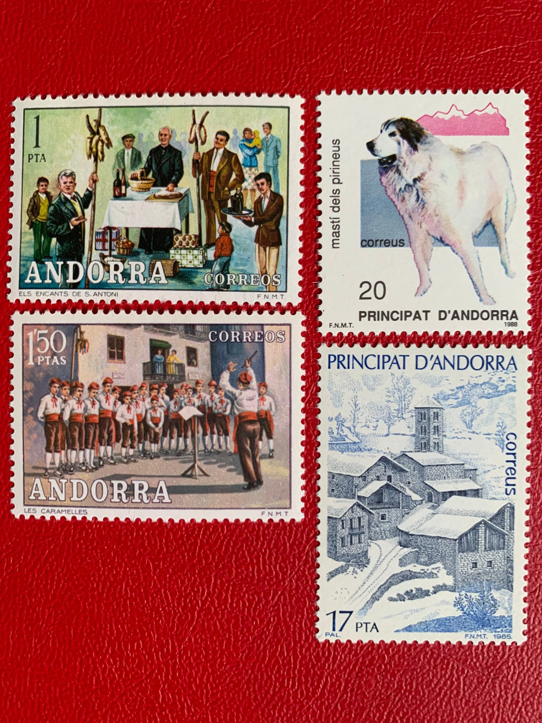 Spanish Andorra - Original Vintage Postage Stamps- 1970s-80s mixed lot- for the collector, artist or crafter - scrapbooks, decoupage