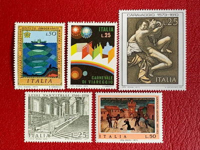 Italy - Original Vintage Postage Stamps- 1973