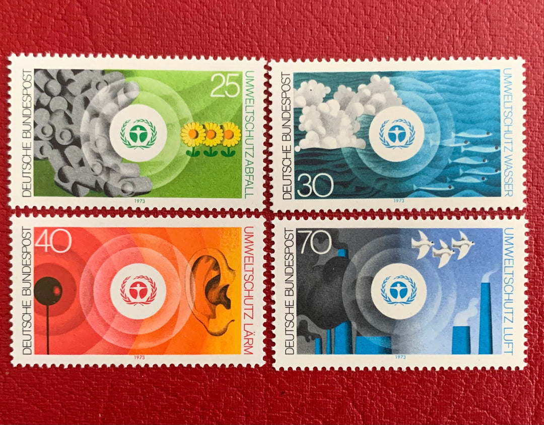 West Germany - Original Vintage Postage Stamps- Environmental Protection 1973