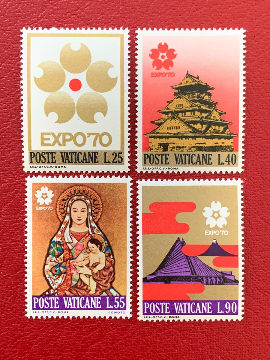 Vatican - Original Vintage Postage Stamps- 1970 Expo Osaka