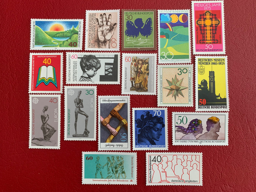 West Germany - Original Vintage Postage Stamps -  1970s